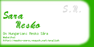 sara mesko business card